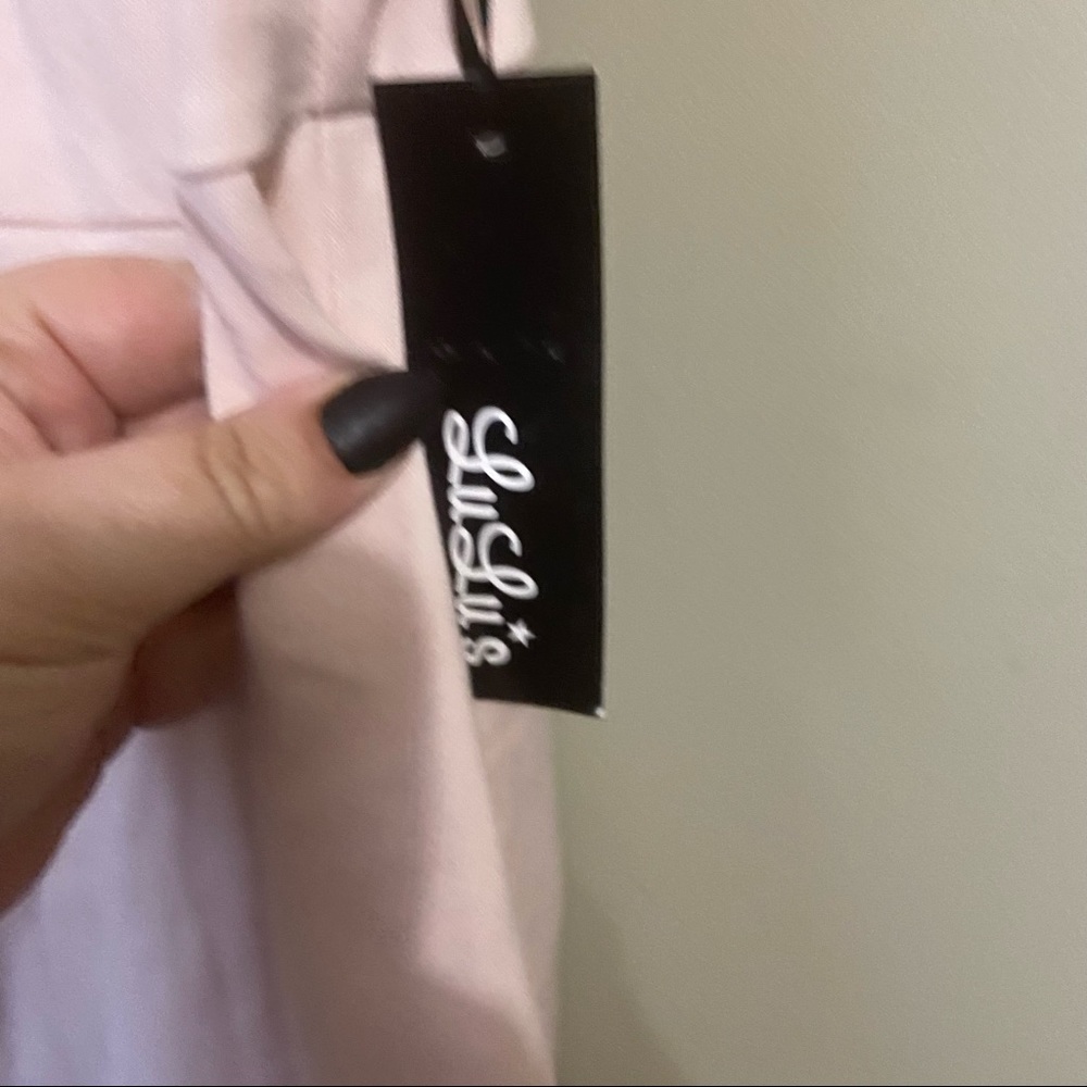 Lulu's Blush Pink Fit-and-Flare Midi Dress - Picture 5 of 6
